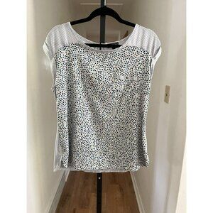 EUC The Limited Women's Polka Dot Short Sleeve Blouse